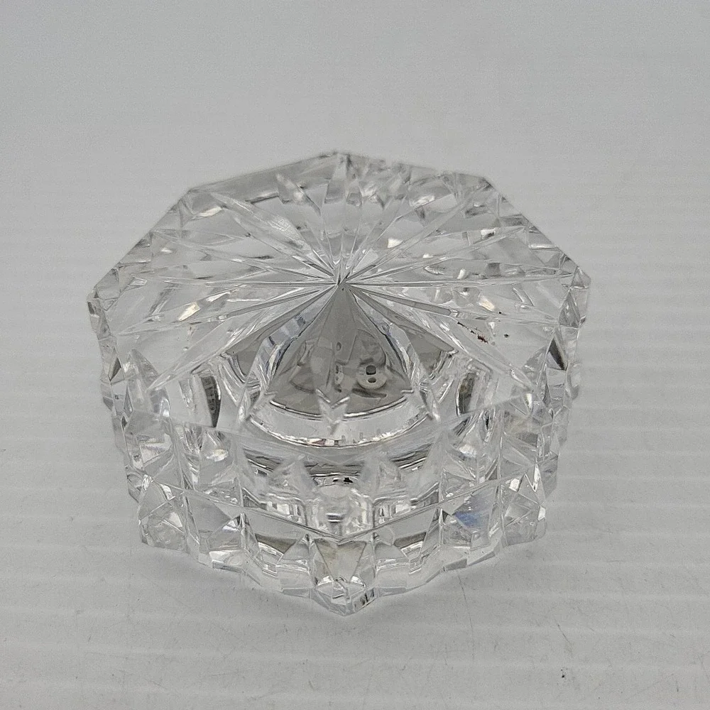 Waterford Crystal Octagonal Desk Clock 3 Inch Clear Quartz Japan Movement